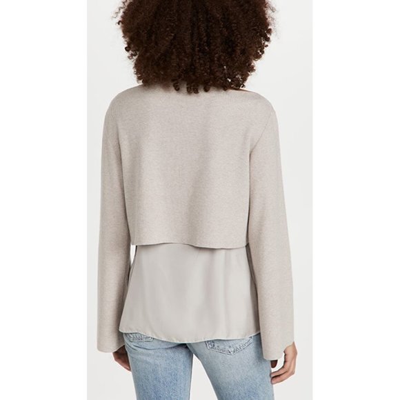 THEORY Cropped Sweater in Oatmeal - XL NWT - Picture 3 of 7